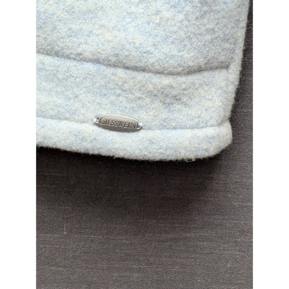 Giesswein Wool/Alpaca Coat Light Blue Made in Austria Full Zip Jacket Size 40 - Picture 4 of 9